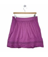LOFT | Magenta Eyelet Trim Petite Skirt Size 8P - £15.44 GBP