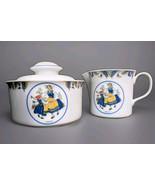 Swedish National Costumes by Rorstrand Sverige Creamer &amp; Sugar Bowl &amp; Li... - $216.64 CAD