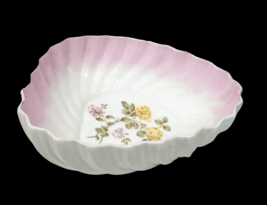 Antique CT Altwasser Porcelain Serving Bowl White Pink Germany Tielsch 10.5&quot; - £58.97 GBP