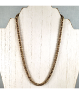 VTG Byzantine Gold Tone Chain Statement Necklace Clasp Heavy 18 in - €27,76 EUR