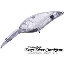 10PCS 11.5CM 215G Deep Diver Rattle CrankBait Unpainted Bait Blank Fishing Lure - £11.76 GBP