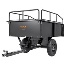 VEVOR Heavy Duty ATV Trailer Steel Dump Cart, 750-Pound 15 Cubic Feet, Garden Ut - $340.27