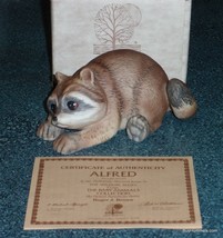 1978 ROGER BROWN &quot;ALFRED&quot; Baby Raccoon Porcelain Figurine New With Box -... - £29.67 GBP