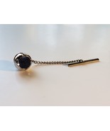 Vintage Tie Pin - Blue Stone in Silver Setting - £9.64 GBP