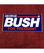 VTG George Bush Bumper Sticker Republican Campaign 7.75&quot; Political - £3.66 GBP