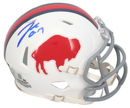 Josh Allen Autographed Throwback Buffalo Bills Mini Speed Helmet Beckett - £428.05 GBP