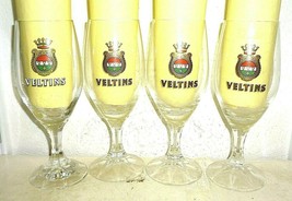 4 Veltins Meschede Stemmed German Beer Glasses - £11.95 GBP