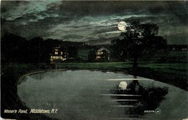 DB Postcard NY F320 Wisners Pond Middletown Full Moon Scenic View Great ... - $8.42