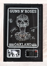 Guns N Roses Signed x5 Framed &amp; Matted Lithograph - Axl Rose -35&quot;x 23 3/4&quot; w/coa - £2,032.00 GBP