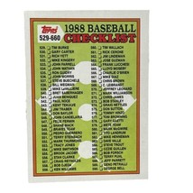 1988 Topps Checklist Card #646 529-660 - £0.78 GBP