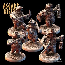 3D Printed Asgard Rising Dwarf Dwarven Miners Set 3 28mm - 32mm - €7,54 EUR+