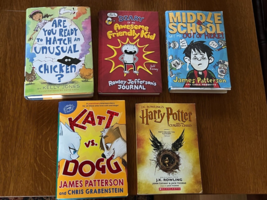 Mixed Lot Diary Of An Awesome Friendly Kid Middle School Patterson Harry Potter - £12.47 GBP