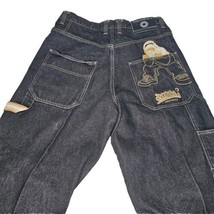Vintage Southpole Baggy Urban Black Jeans Mens 36 Hip Hop Skater Embroidered - £132.96 GBP