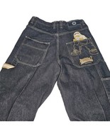 Vintage Southpole Baggy Urban Black Jeans Mens 36 Hip Hop Skater Embroid... - £132.35 GBP