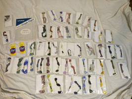 Mixed Lot Of  Partial Skeins Of Embroidery Floss, Graph Paper, &amp; Needles - £15.71 GBP