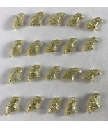 NEW Lot of 40 Gold Sparkle Cat Nail Covers Caps Medium Silicone - £5.56 GBP