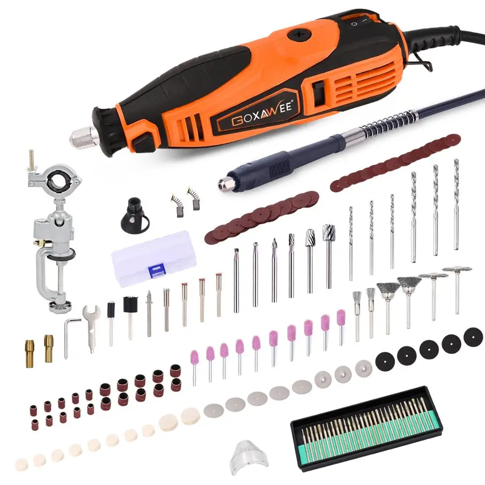 180W Electric Drill Variable Speed Mini Grinder Rotary Tool Kit Cutting Polishin - £123.13 GBP