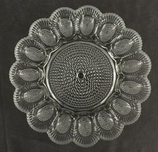 Vintage Kitchen Indiana Glass Hobnail Clear Glass Relish Bead EGG Serving PLATE - £11.02 GBP