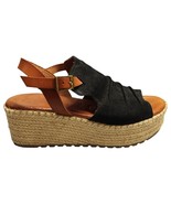 Musse &amp; Cloud Picia Espadrille Wedge Sandals Womens 10 Brownish Black Op... - $30.73