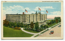 Chicago Beach Hotel Chicago Illinois 1930s postcard - $6.93
