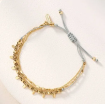 Stella & Dot Bracelet (New) Delicate Petal Bracelet - Gold - 6"-9" Adj (B510G) - $36.23