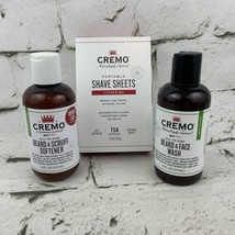 Lot Of Cremo Beard Wash Scruff Softener Shave Sheets - Mint Blend, 6 Oz ... - £19.45 GBP