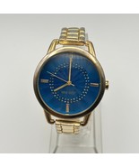 Nine West Blue Dial Gold Tone 38mm Women’s Watch Working - $27.22 CAD