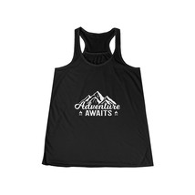 Women&#39;s Flowy Racerback Tank: Adventure Awaits Decal, Perfect for Outdoo... - £33.71 GBP