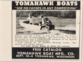 1952 Print Ad Tomahawk Boat Mfg Co Made in Tomahawk,Wisconsin - £5.93 GBP