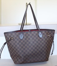 Louis Vuitton Neverfull Mm Damier Ebene Tote Bag No.1379 - £707.72 GBP
