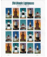 SHEET OF 20 MID ATLANTIC LIGHTHOUSES FOREVER - €15,28 EUR