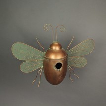 Metal Copper Hanging Decorative Bumblebee Bird House Outdoor Home Garden... - £43.64 GBP