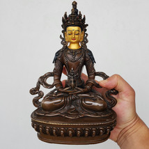 Tibetan Buddhist Vajrasattava Dorje Sempa Buddha Copper Oxidized 9&quot;  - N... - $599.99