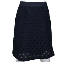 Lands End Women&#39;s Size 0 Petite Eyelet Aline Skirt, Radiant Navy - £23.17 GBP