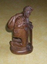 Saint Christopher Cristobal Bernard St James Hand Carved Wood Figure Art Santos - £74.18 GBP