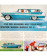 1958 Plymouth Station Wagon Advertisement Automobilia Floating Torsion D... - €25,70 EUR