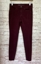 American Eagle Hi-Rise Jegging Burgundy Sateen Super Super Stretch X4 Si... - £25.57 GBP