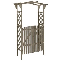  Pergola Grey Solid Firwood, Solid Pine Wood Large - $4,566.61 MXN