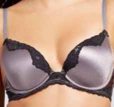34D Gray Maidenform 05103 5103 Self Expressions Custom Lift w/Lace Under... - £12.49 GBP