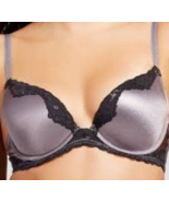 34D Gray Maidenform 05103 5103 Self Expressions Custom Lift w/Lace Under... - £12.67 GBP