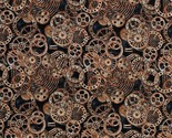 Cotton Clocks Gears Vintage-Look Steampunk Fabric Print by the Yard D784.79 - £9.45 GBP