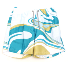 Franks Blue &amp; White Garden Island Print Swim Shorts Trunks  Men&#39;s  M - $88.10