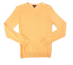 Mens Pale Pullover Knit Ribbed Crewneck, 2XL, Orange - $14.99