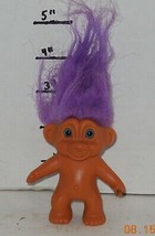 Vintage My Lucky Russ Berrie Troll 4&quot; Doll Purple Hair - $14.50