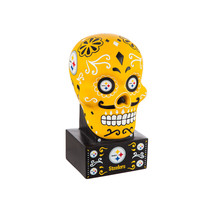 Pittsburgh Steelers NFL Sugar Skull Day of the Dead Team Color Statue 10.25&quot; H - £35.72 GBP