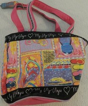 Anne Ormsby Sun N Sand Designer Handbag Purse Bright Colors Flip Flop De... - £19.10 GBP