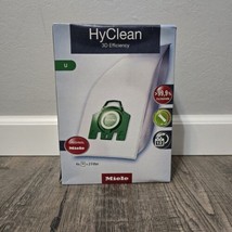 Miele Hyclean 3D Efficiency U Series 4 Dustbags + 2 Filters Green 10123250, NEW - $9.87