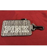 PINK by Victoria’s Secret Gray ID Wallet Keychain Card Holder Clip-on - $18.00