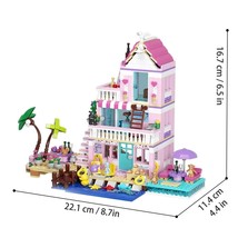 812pcs Girls Seaside Beach Vacation Villa Sets Dream House Building Blocks - $31.99