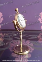 Vintage Style American Elgin Table Desk Clock, Custom Engraved Brass Table Clock - £21.51 GBP+